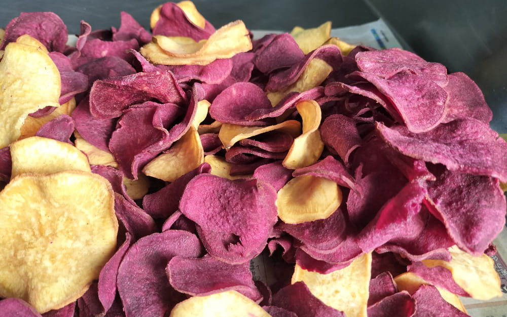 紅芋の美味しさを堪能<br>いもチップス＆フライドおいも