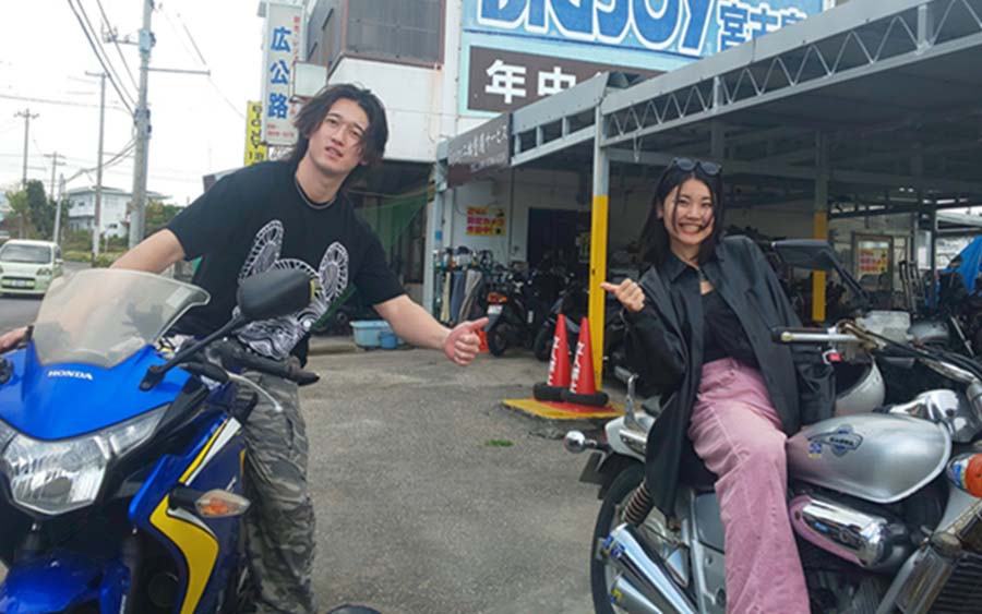 宮古島の風を感じながら<br>島中をバイクで駆け回ろう！